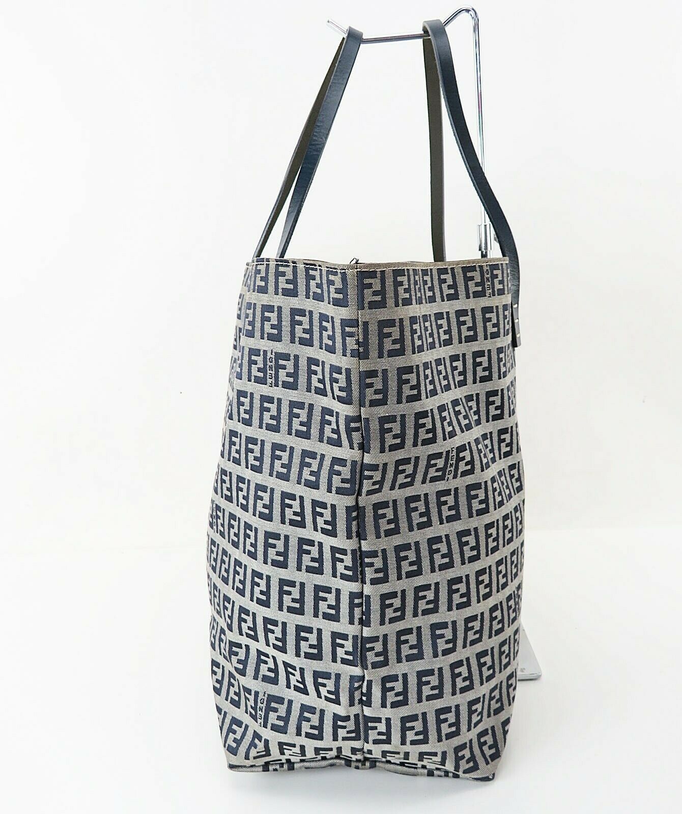 Authentic Vintage FENDI Blue Zucca Canvas Tote Shoulder Bag Purse #36130 - Women&#39;s Bags & Handbags