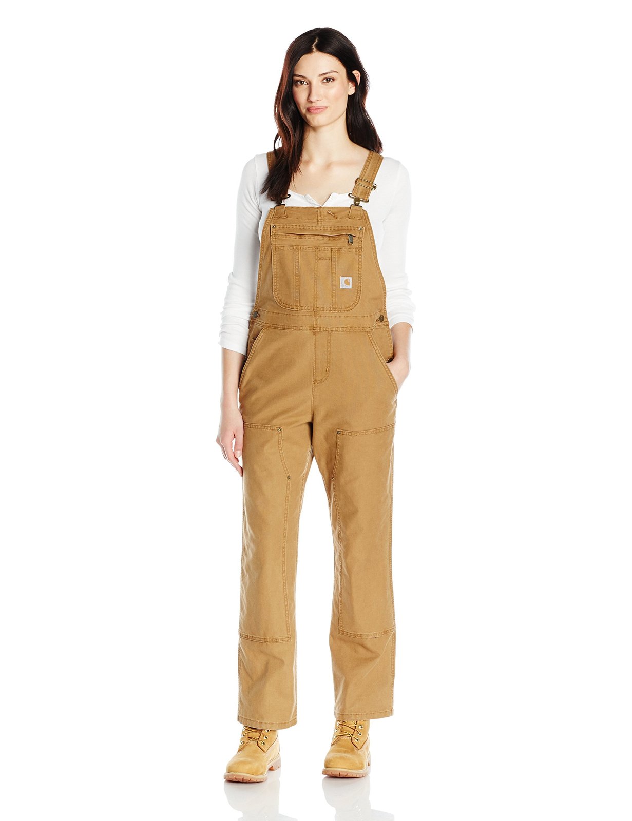 Carhartt Women's Crawford Double Front Bib Overalls Carhartt Brown X
