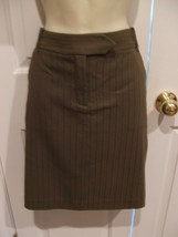 NWT ORG. $ 69 Studio M PETITE STRAIGHT Skirt NWT Size 8P Brown With FRON... - $18.80