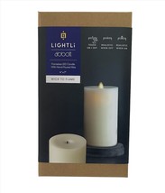 LightLi Large Wick to Flame Candle Touch On/Off 500+ Hours 7" High Remote