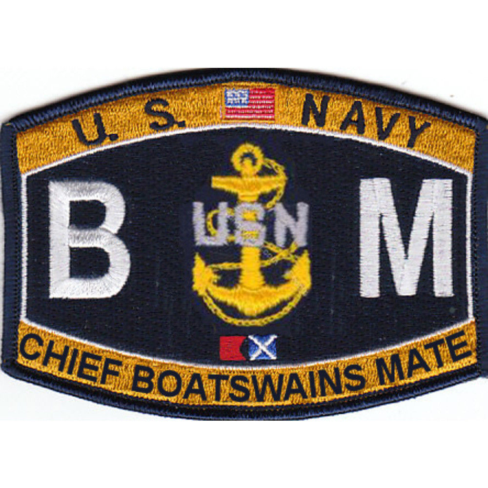4.5" NAVY CHIEF BOATSWAIN'S MATE EMBROIDERED PATCH Patches