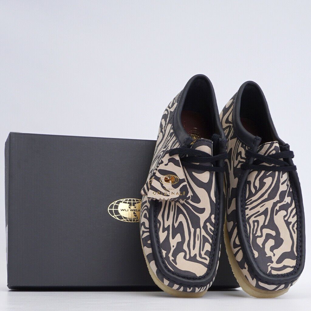Clarks Originals X Wu Wear X Wu Tang Clan Wallabee Navy Blue Multi 26147057 Casual Shoes