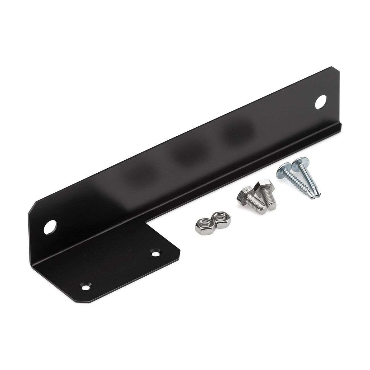 Bp Black Universal Aluminum Front Bumper Relocate License Plate Bracket 