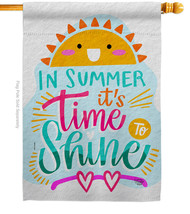 Time To Shine House Flag Fun In The Sun 28 X40 Double-Sided Banner - $36.97