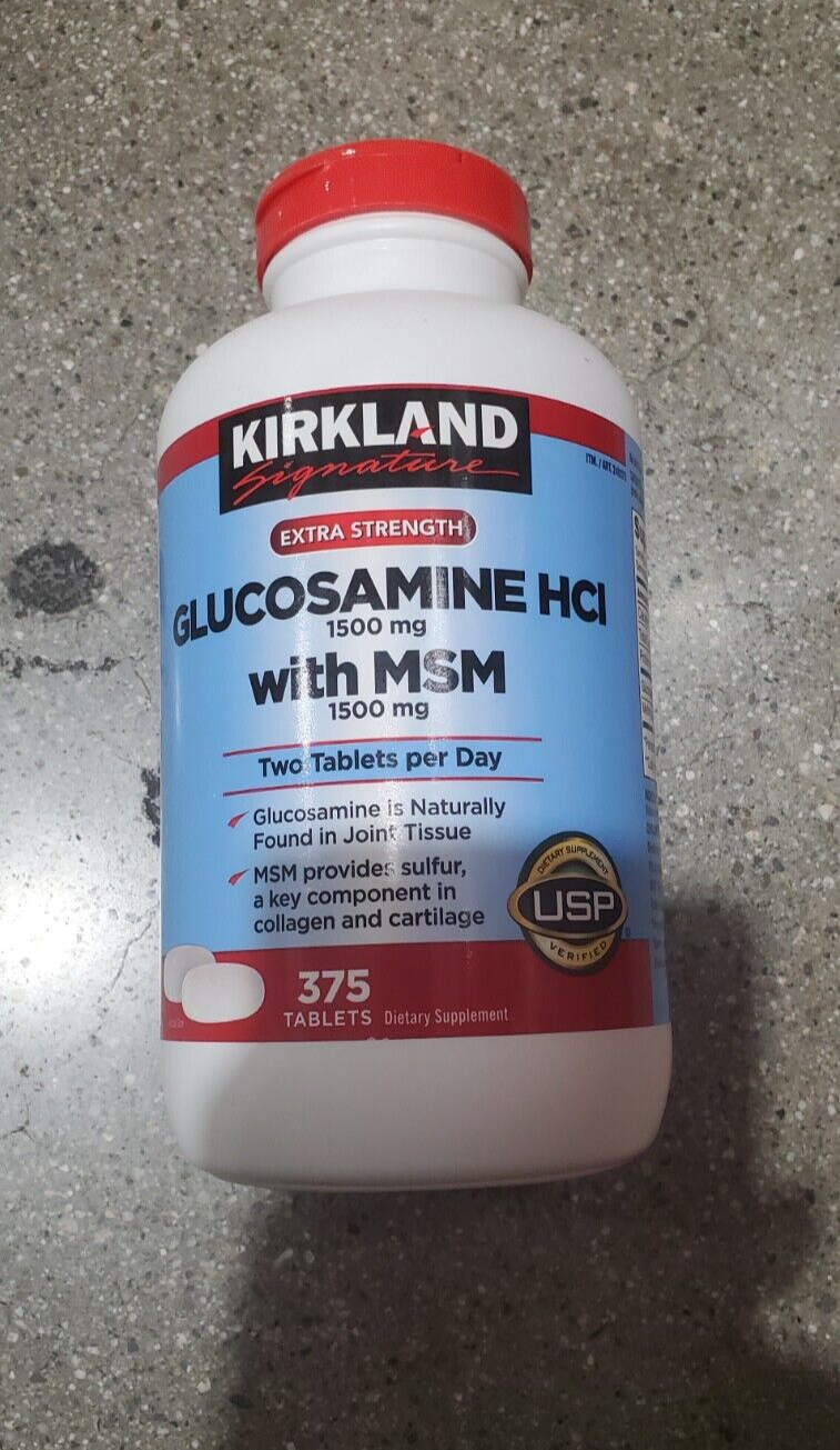 KIRKLAND SIGNATURE GLUCOSAMINE HCI WITH MSM 375 TABLETS - Vitamins ...