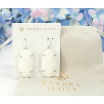 Kendra Scott Esme White Mother of Pearl Rhodium Drop Dangle Earrings NWT - $58.91