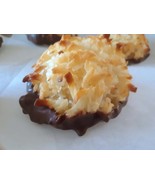 12 JUMBO Coconut Macaroons Dipped in Chocolate! - $40.00