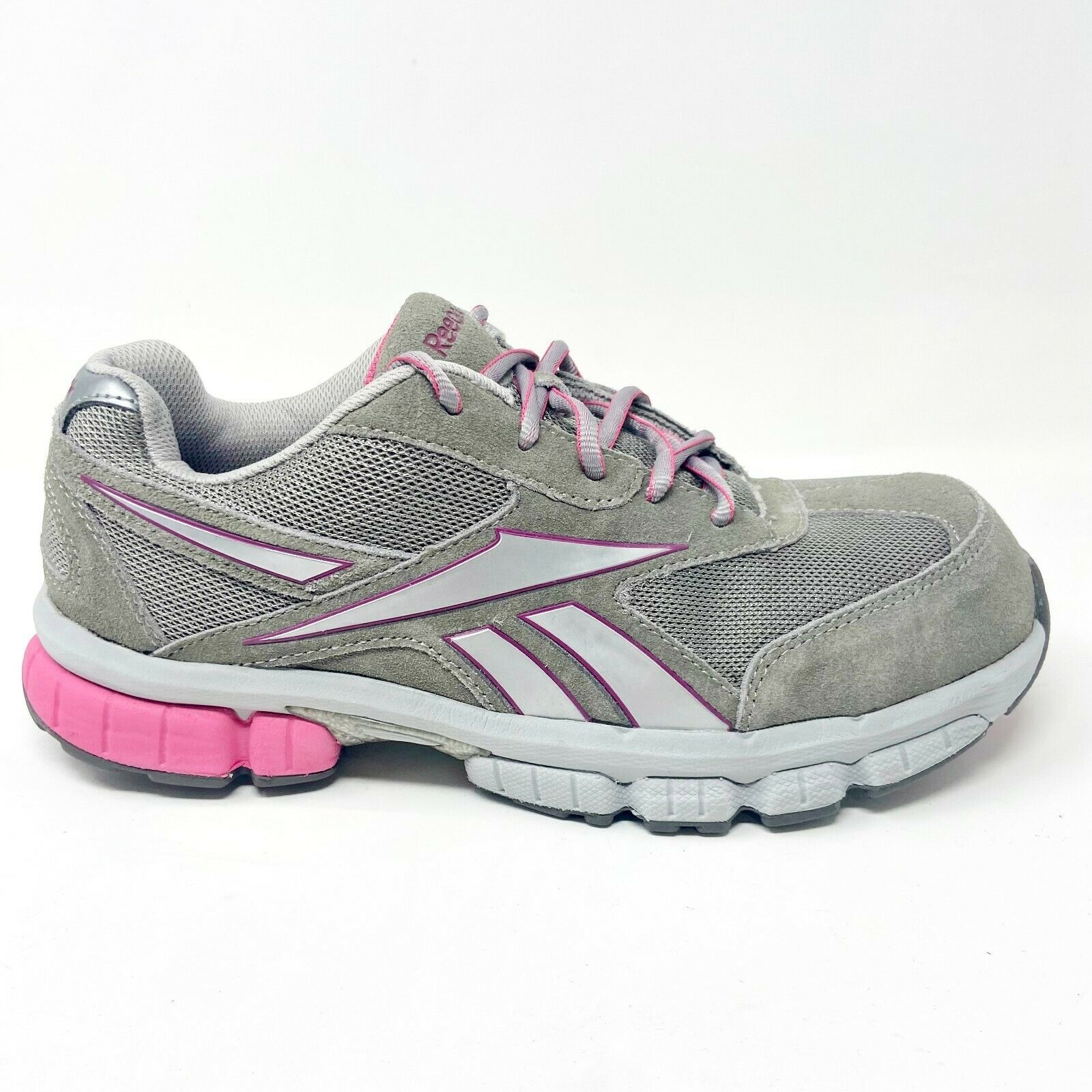 Reebok Work Turnover Grey Pink Oxford Womens Composite Toe Shoes RB445