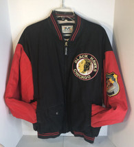 Vintage Mirage NHL Chicago Black Hawks Jacket Size Large Stretch Waist /... - $84.14