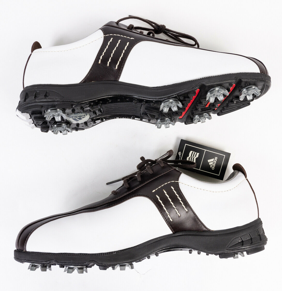 Adidas Torsion Euro Mens Golf Shoes White Brown 73701130