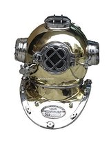 18" Morse US Navy Diving Divers Helmet Solid Brass And Aluminium Vintage Gift