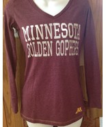 Colosseum Womens Small Minnesota Golden Gophers Long Sleeve T-shirt Slim... - $14.80
