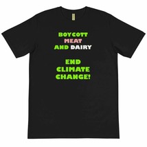 Boycott Meat and Dairy Organic T-Shirt - Eco Friendly Unisex T-shirt - B... - $30.69+