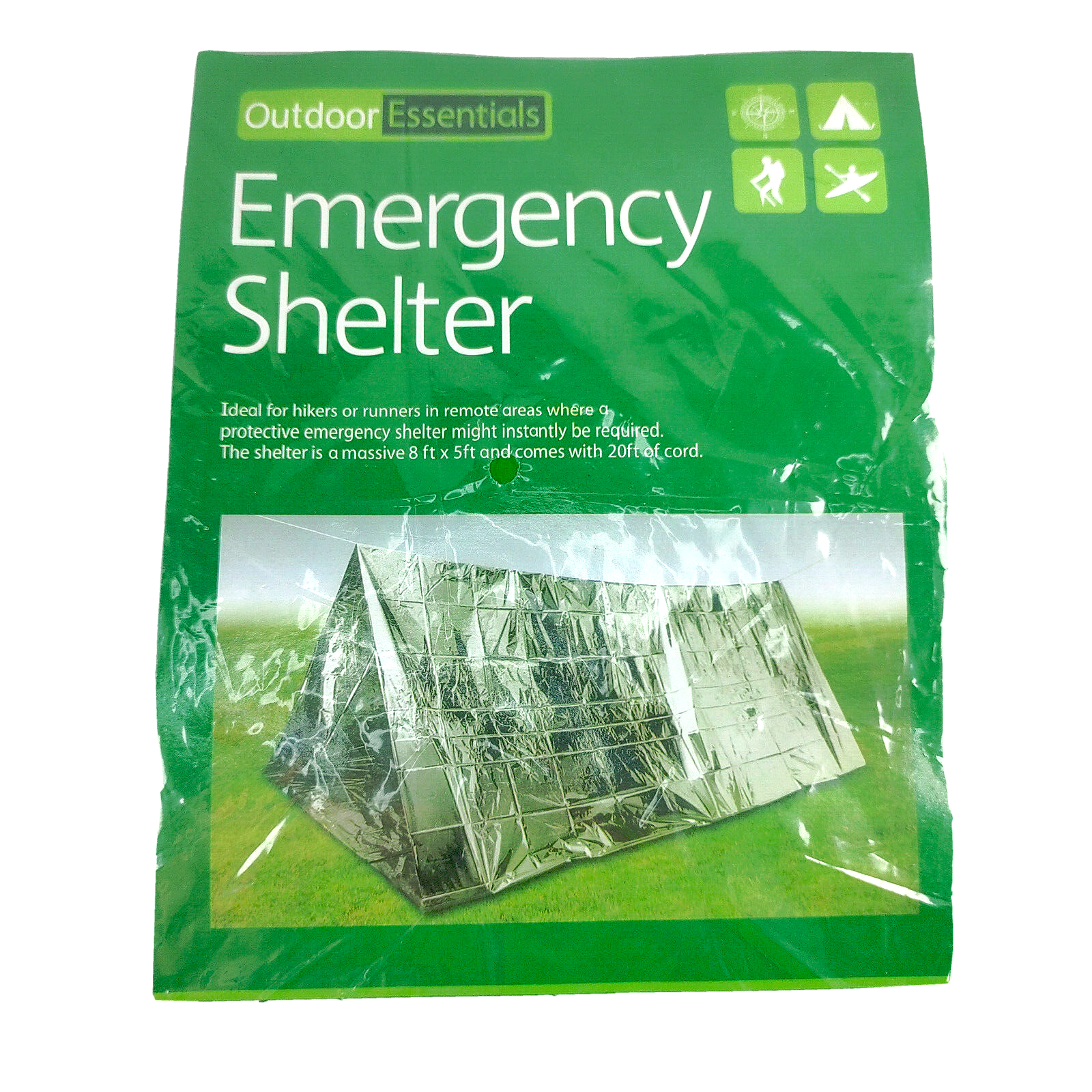 Emergency Shelter by Outdoor Essentials  1-2 Person Rescue Tent Hiking Backpack