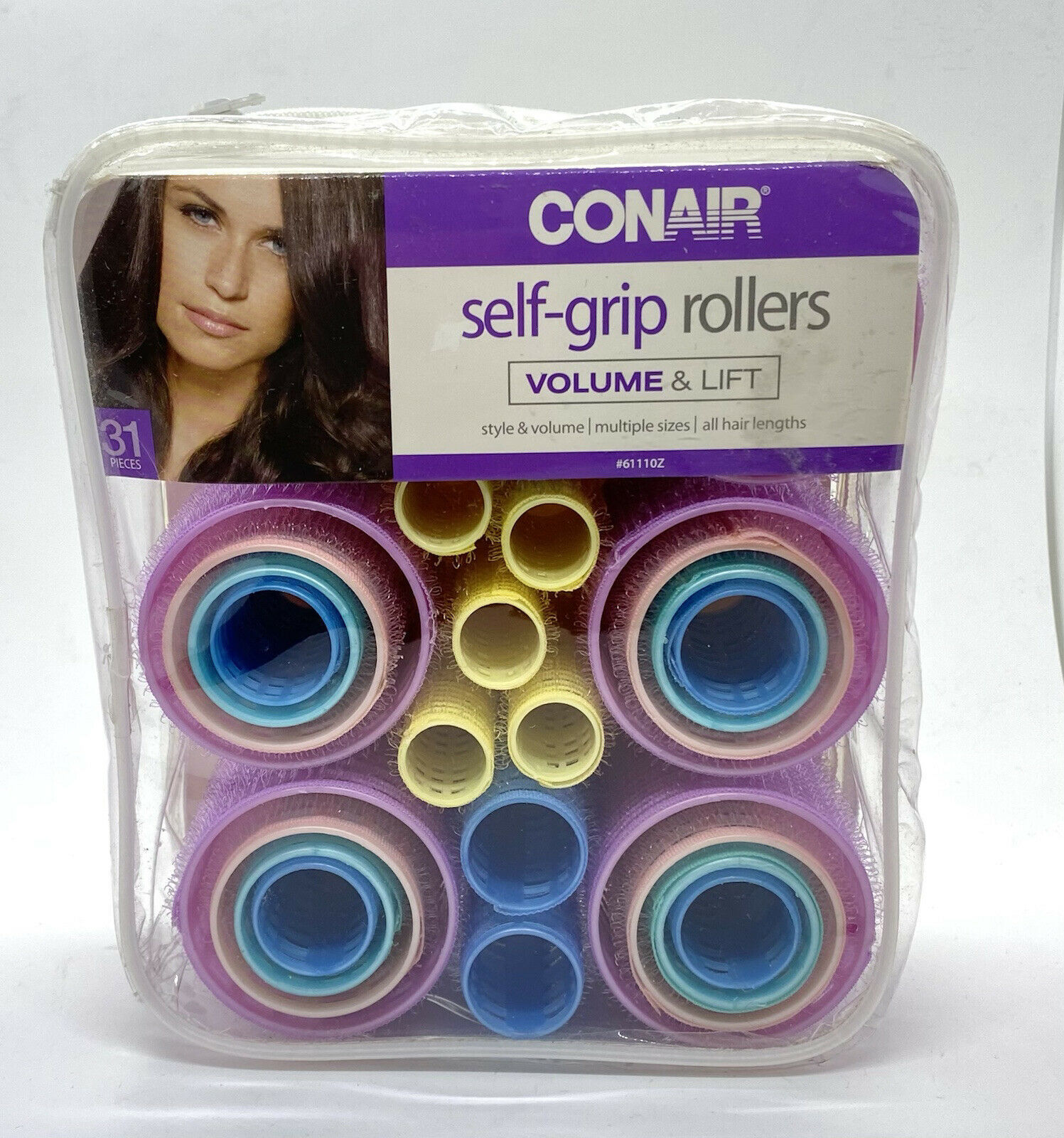 Conair SelfGrip Rollers Volume & Lift All Hair Lengths 31 Pack Zip