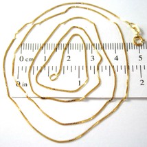 18K YELLOW GOLD CHAIN NECKLACE 0.5 mm MINI VENETIAN LINK 15.75 IN. MADE IN ITALY image 2