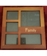 WOODEN FAMILY PICTURE FRAME 8&quot; X 8&quot; HOLDS 5 SMALL PICTURES - £6.28 GBP