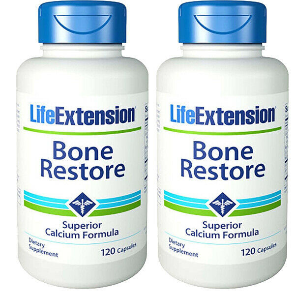 Life Extension Bone Restore 2X120 Capsules - Magnesium/Amino Acid/D3