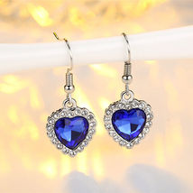 Korean Hot Women's Classic Heart of Ocean Crystal for Women Beach Heart Blue Set image 5