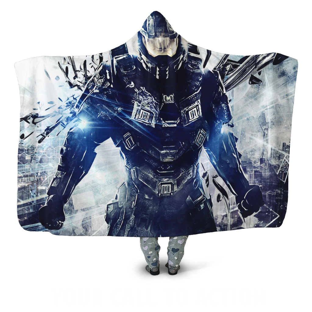 Halo Master Chief Hooded Hoodie Wearable Blankets Blankets & Throws