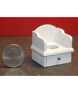 1 Pcs Dollhouse Miniature Wood Chair White Baby Potty 1:12&quot; Scale - DL - $28.00