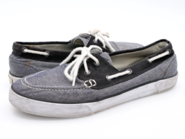 Polo Ralph Lauren Mens 9.5D Gray Lander Lace Up Comfort Boat Shoes Casual - $26.99