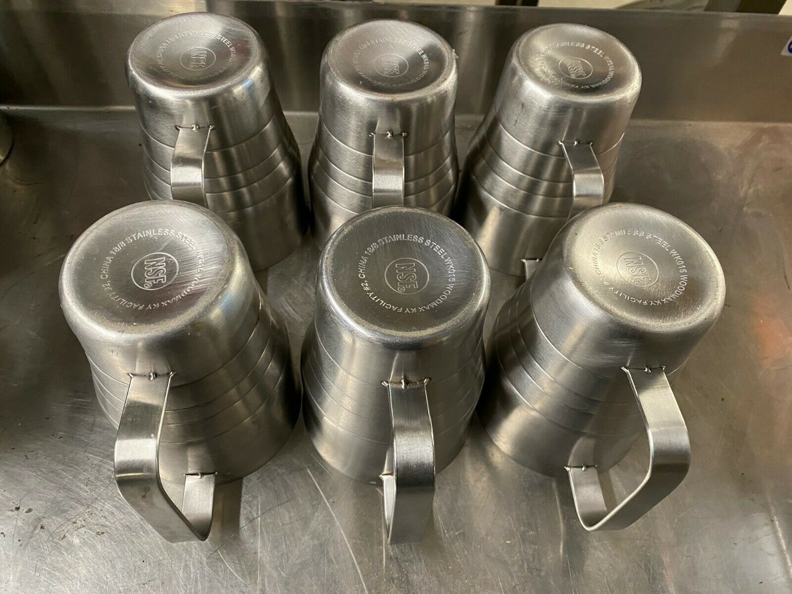 Set of 6 Stainless Steel XAM Starbucks Steaming Coffee Frothing