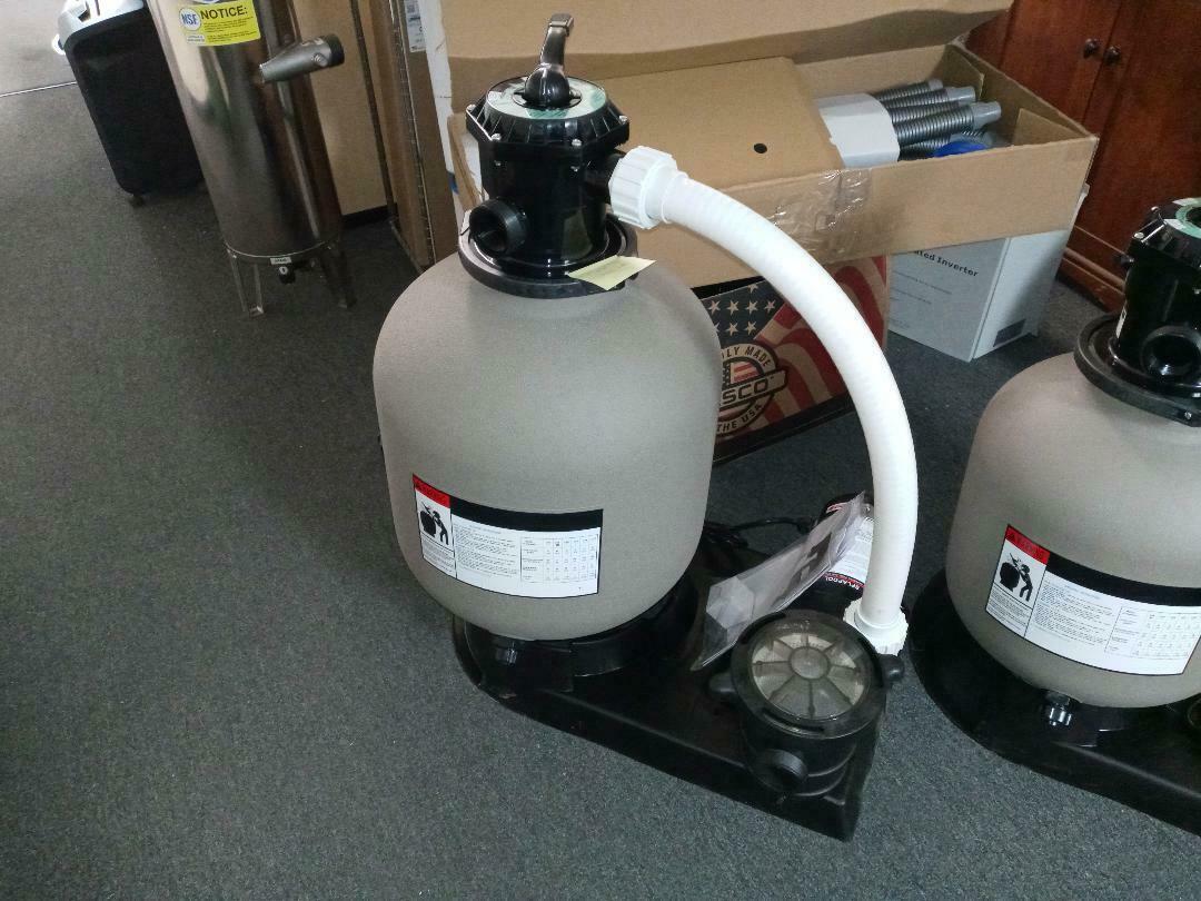 Sand Filter System with 175LB Sand Tank 1HP Pump and Motor Pool Filters