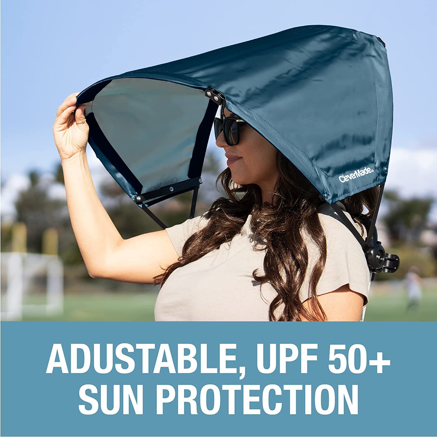 Clevermade Chair Umbrella, Outdoor Sport Canopy, Adjustable Upf 50