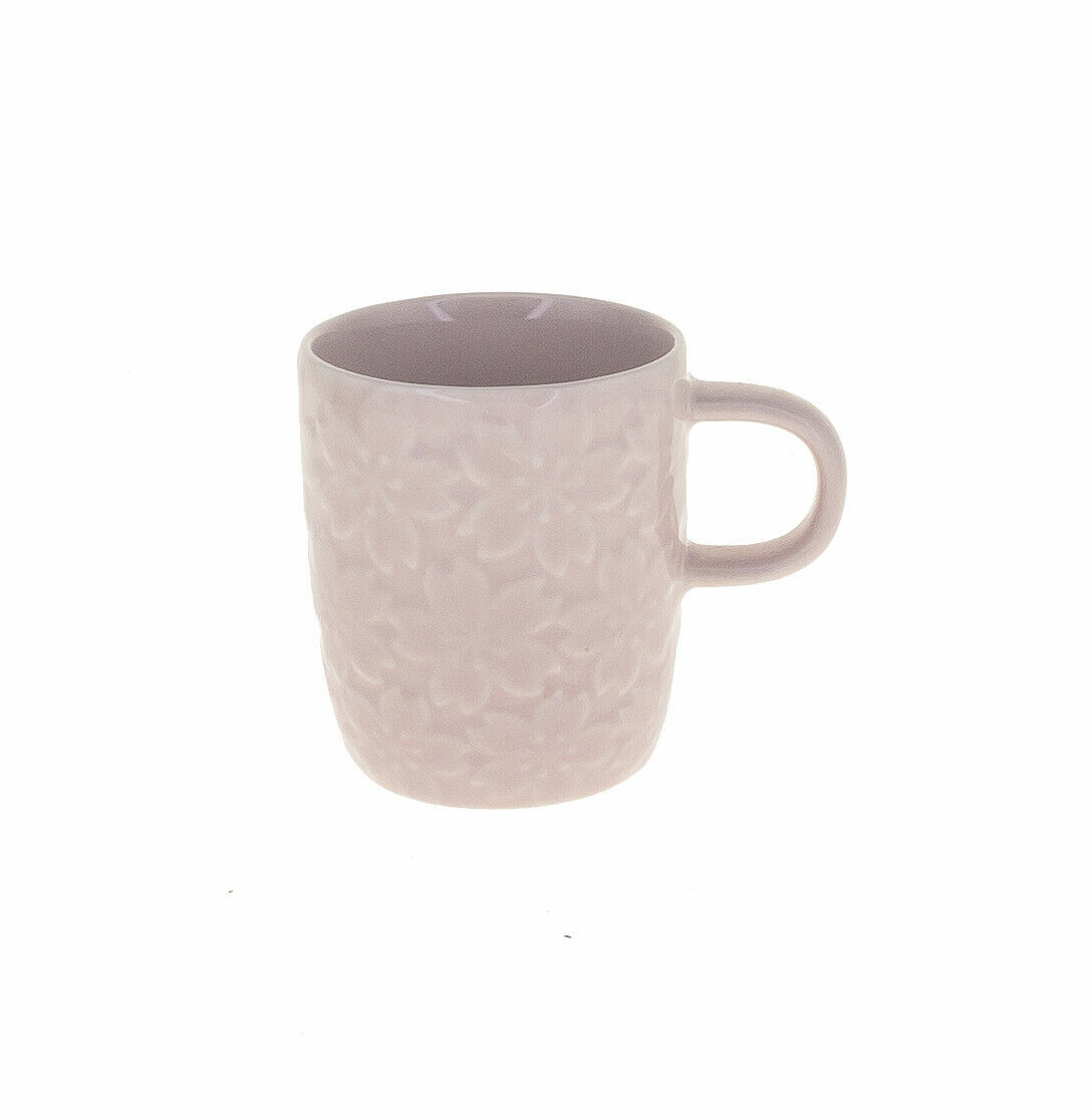 Starbucks Demi Spring Pink Cherry Blossom Relief Ceramic Espresso Cup Mug 3oz