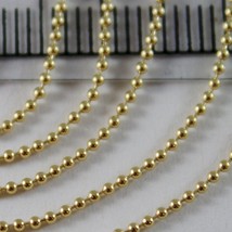 18K YELLOW GOLD CHAIN MINI BALLS, BALL, SPHERES, 1 MM, 17.70 INCH, MADE IN ITALY image 2