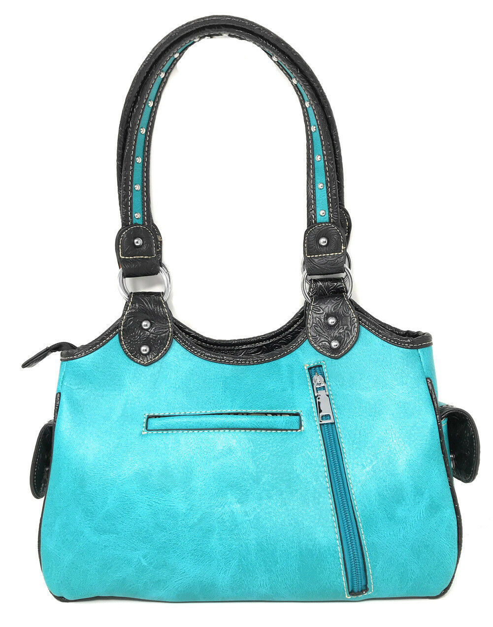 Concealed Carry Bible Verse Rhinestone Cross Flora Embroidered Women