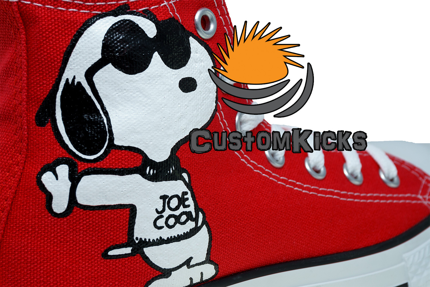 Painted converse sneakers, Snoopy, Keep Calm, Peanuts, Hand painted