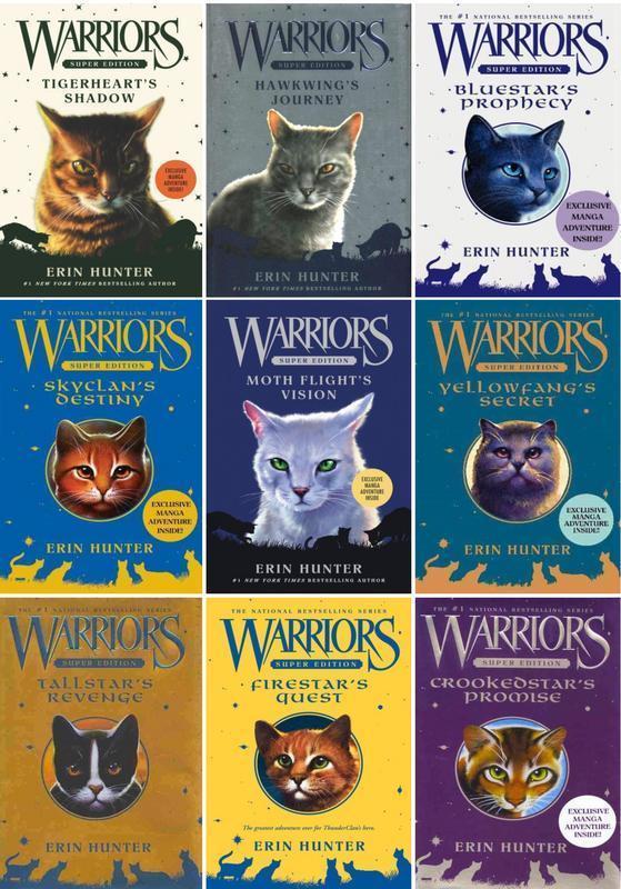 Erin Hunter WARRIORS Series SUPER EDITIONS Collection Set of HARDCOVERS ...