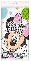 Disney Pink Minnie Mouse 1st Birthday Rectangular Plastic Tablecover - 1 Pc - $10.84