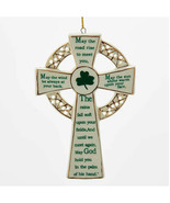 KURT ADLER 5&quot; PORCELAIN IRISH CROSS IRISH HERITAGE CHRISTMAS ORNAMENT - $11.88