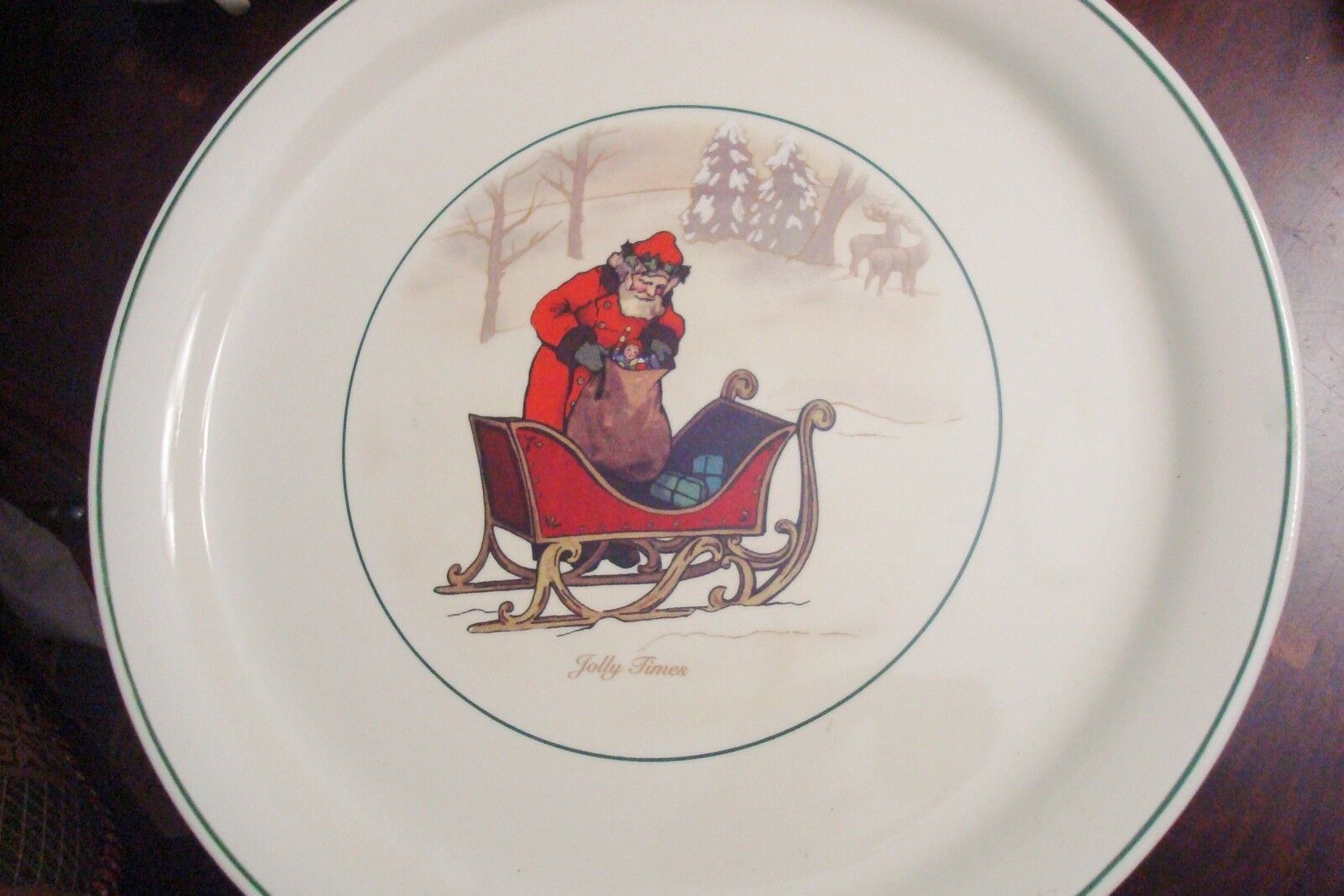 Hallmark Christmas Platter "Jolly Times" 12" "What is is Santa's bag?" [rack2] - $33.66