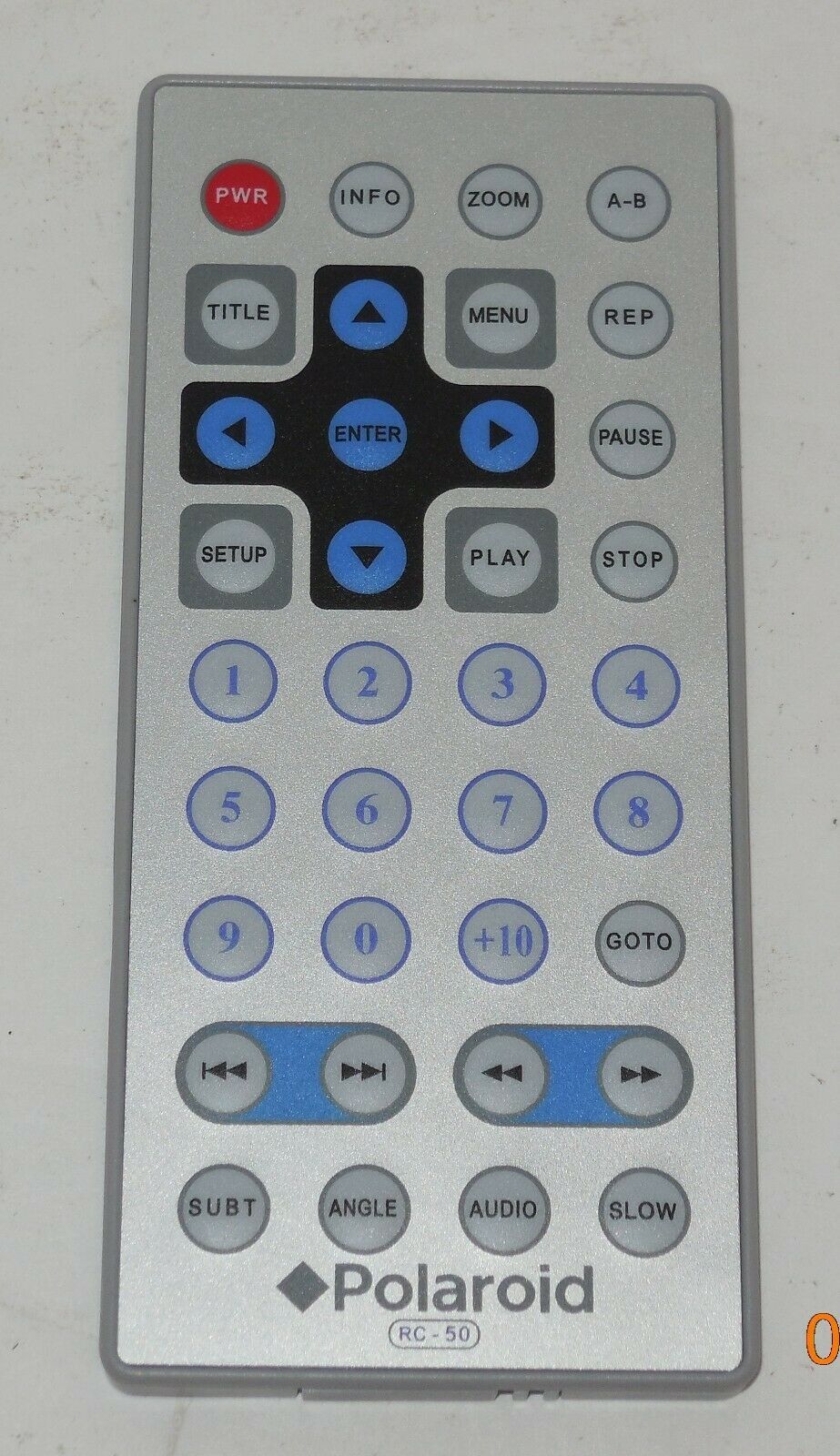 Polaroid RC-50 DVD Remote Control for PDM0711 PDM0714 PDM0721 PDM0723 PDM822