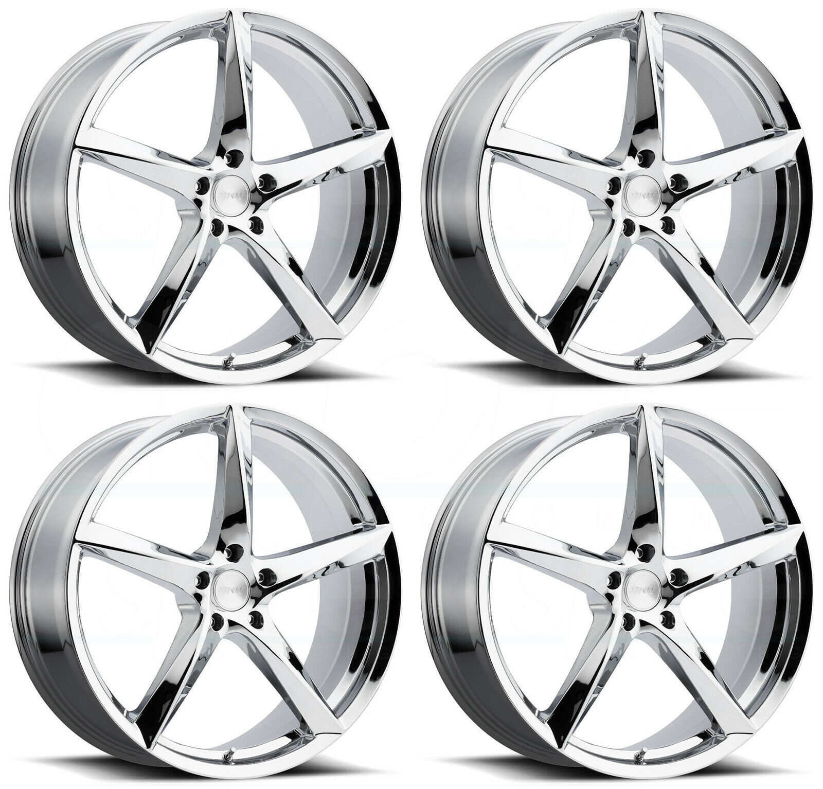 18x8 MKW M120 5x120 40 Chrome Wheels Rims Set(4) - Wheels