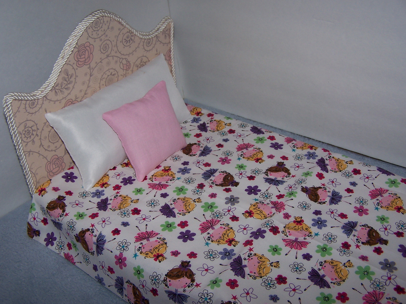 Comforter Set For 18" Doll Multi Color Little Girl Pillows Handmade Accessories Home Décor