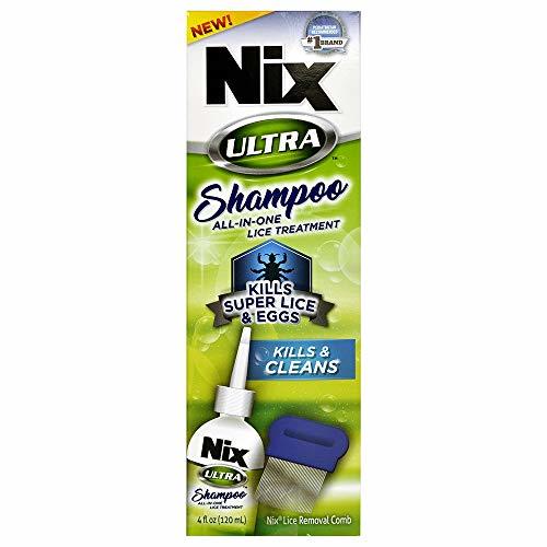 NIX Ultra Shampoo Lice Treatment Kills Super Lice & Eggs Lice Comb, 4