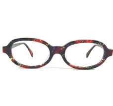 Vintage Alain Mikli 922 392 Eyeglasses Frames Black Purple Red Oval 49-18-145 - $140.24