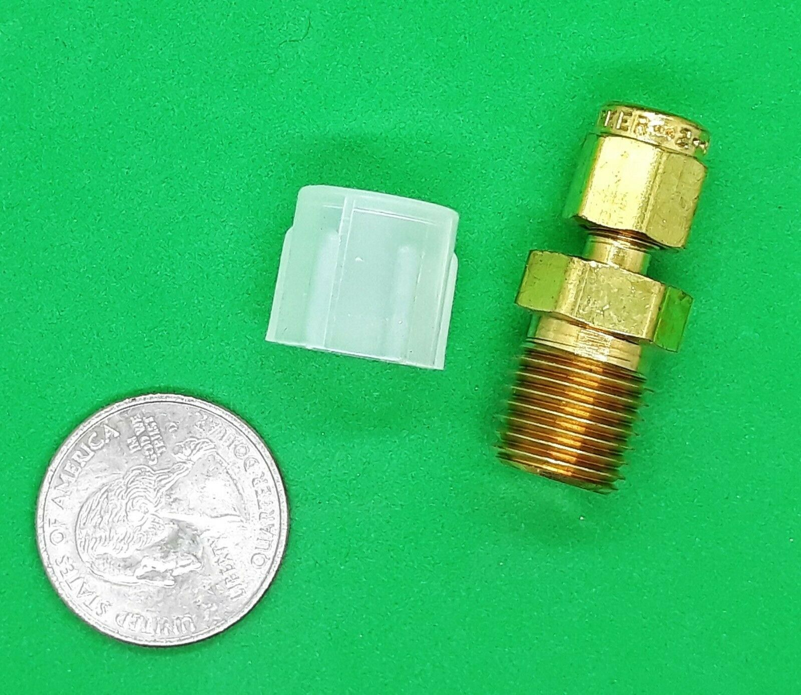 Parker Brass 1/8" Tube x 1/4" Male NPT Adapter Connector, 24 FBZB One