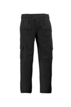Men's Drawstring Fleece Lined Athletic Fitness Gym Jogger Black Cargo Sweatpants image 3