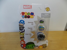 Marvel Tsum Tsum Series 1 Gamora, Thanos & Grey Hulk Figurines  - $10.00