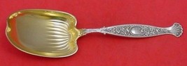 Hyperion by Whiting Sterling Silver Vegetable Serving Spoon Gold Washed 9" - $256.41
