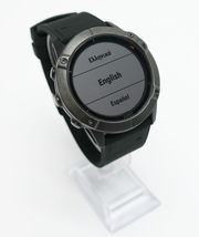 Garmin Fenix 6x Pro Solar Smartwatch - Titanium Carbon Grey / Black image 3