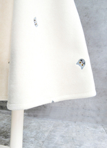 Ivory White Winter Midi Pleated Skirt Warm Wool Holiday Skirt Outfit Plus Size  image 6