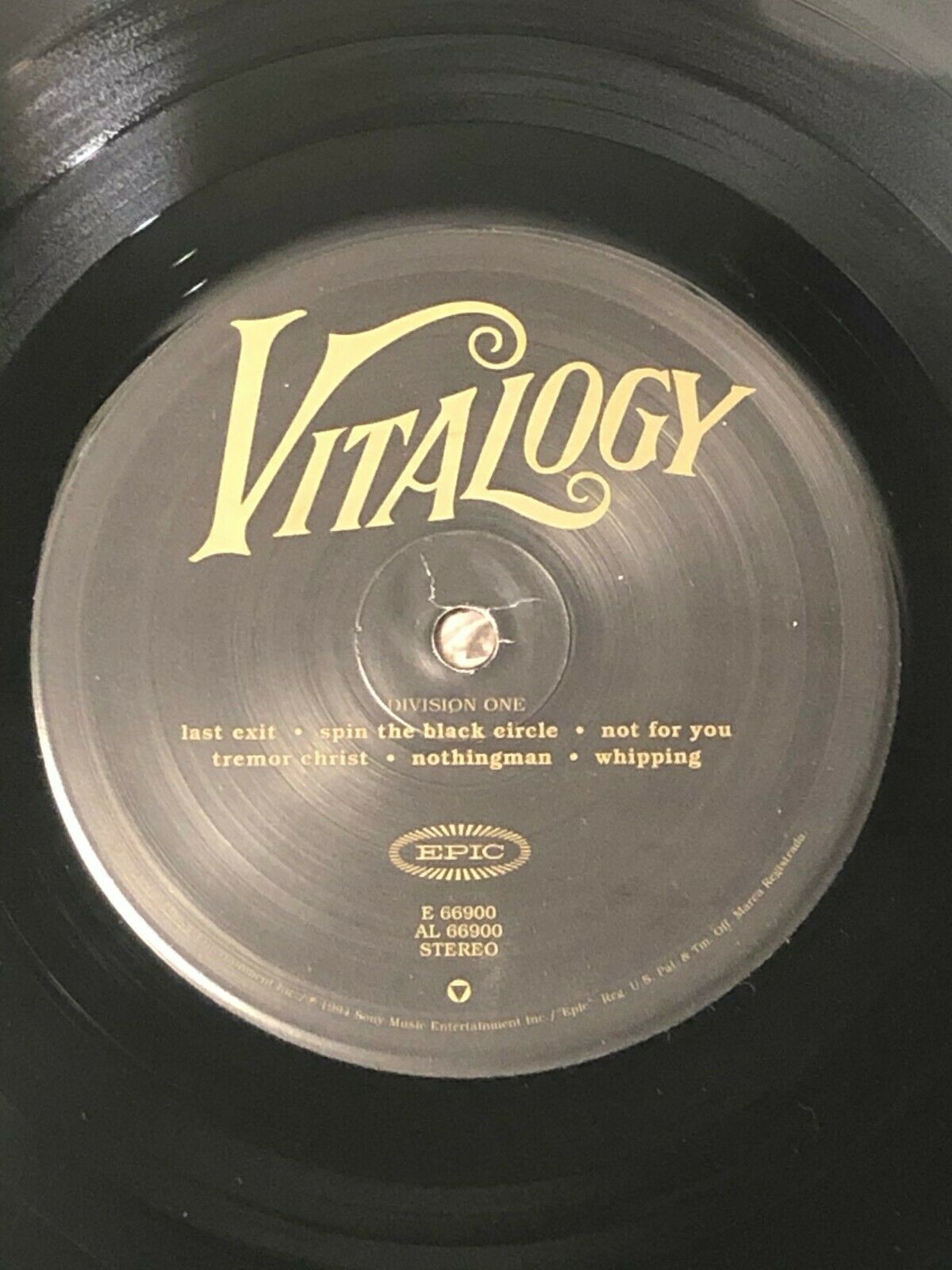 1994 Pearl Jam Vitalogy LP Vinyl Album Epic ‎Records E 66900 EX/VG+ ...