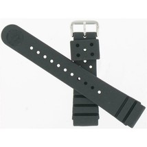 Seiko Man&#39;s 22mm Black PVC/Rubber Watch Band 54046 7S26-0028 - $29.70